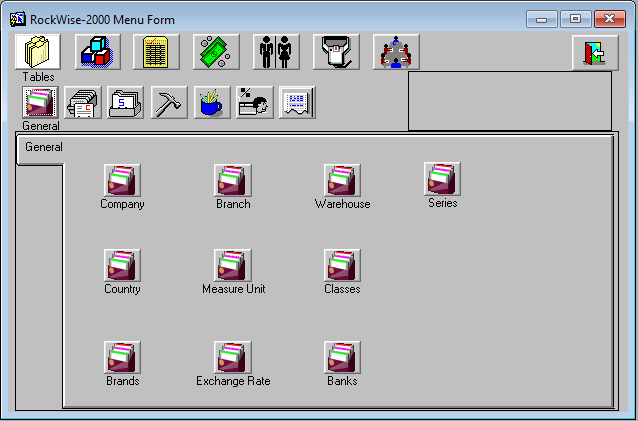 Legacy RockWise enterprise interface
